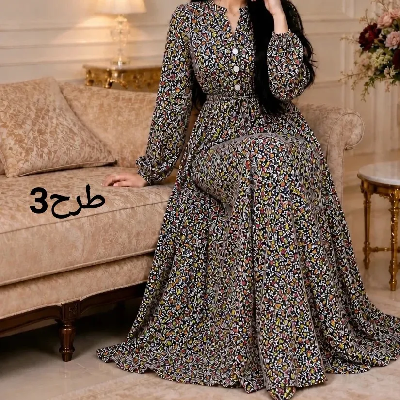 پیراهن بلند زنانه آسلین جنس الیزه سایز 1 و 2