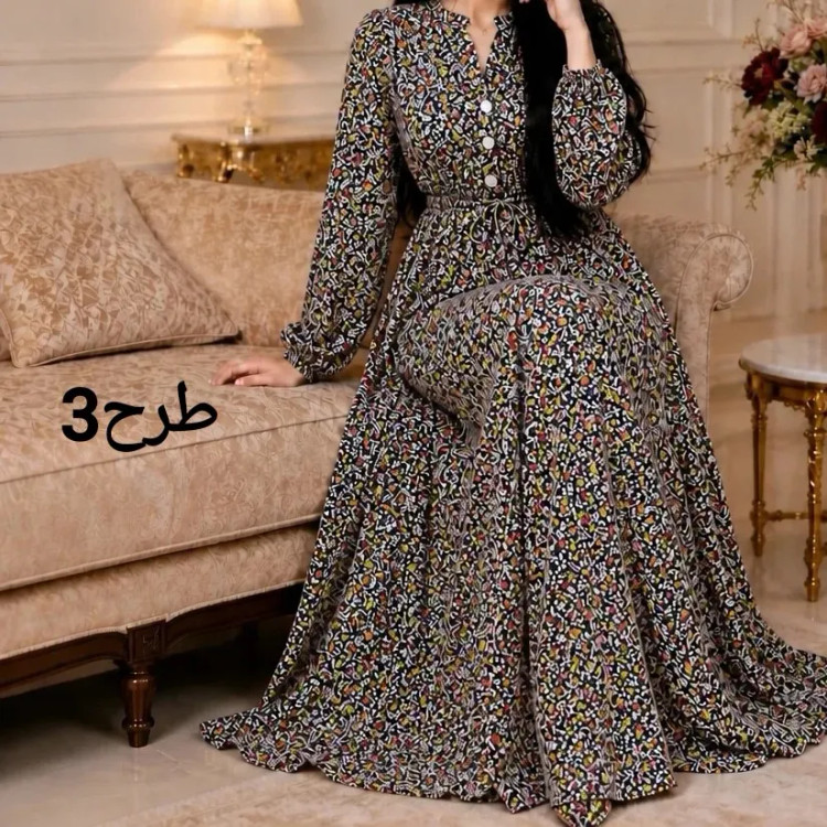 پیراهن بلند زنانه آسلین جنس الیزه سایز 1 و 2
