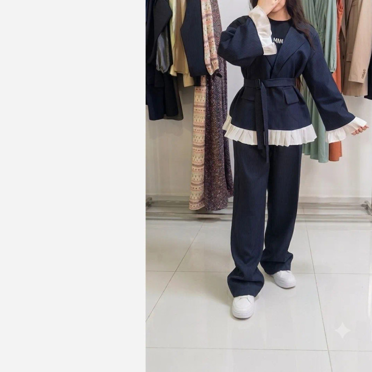 کت شلوار زنانه مدل ماهور پارچه مازراتی خرج کار سفید سایز 38 تا 50