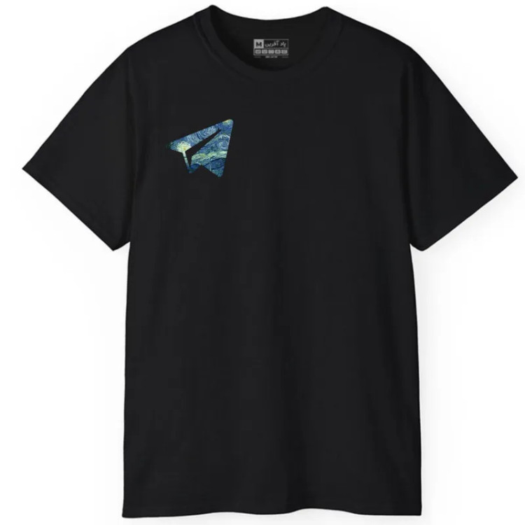 تیشرت آستین کوتاه مردانه طرح نقاشی ونگوک جنس نخ پلی استر