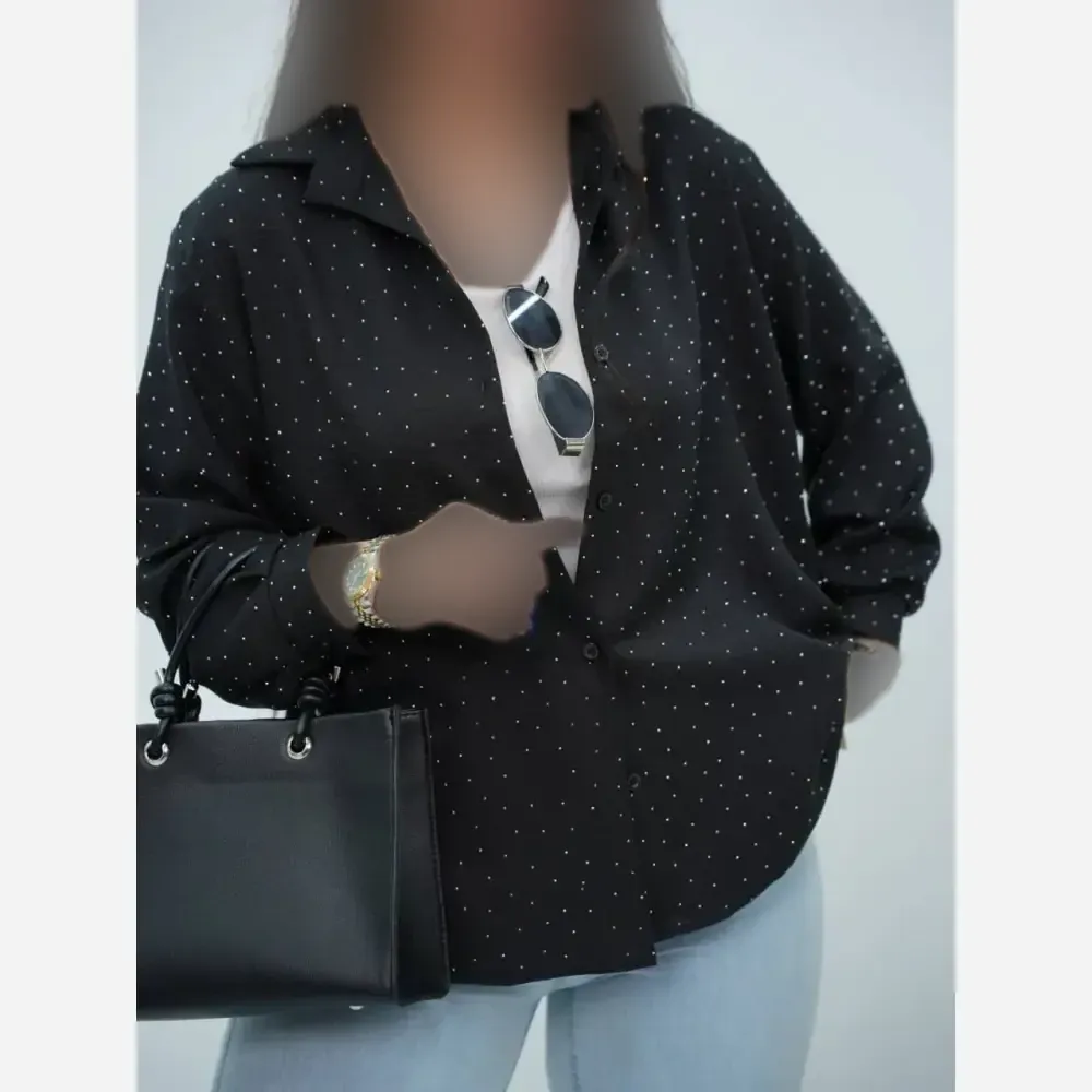 شومیز نگینی زنانه فری سایز شانتون و پری درجه یک