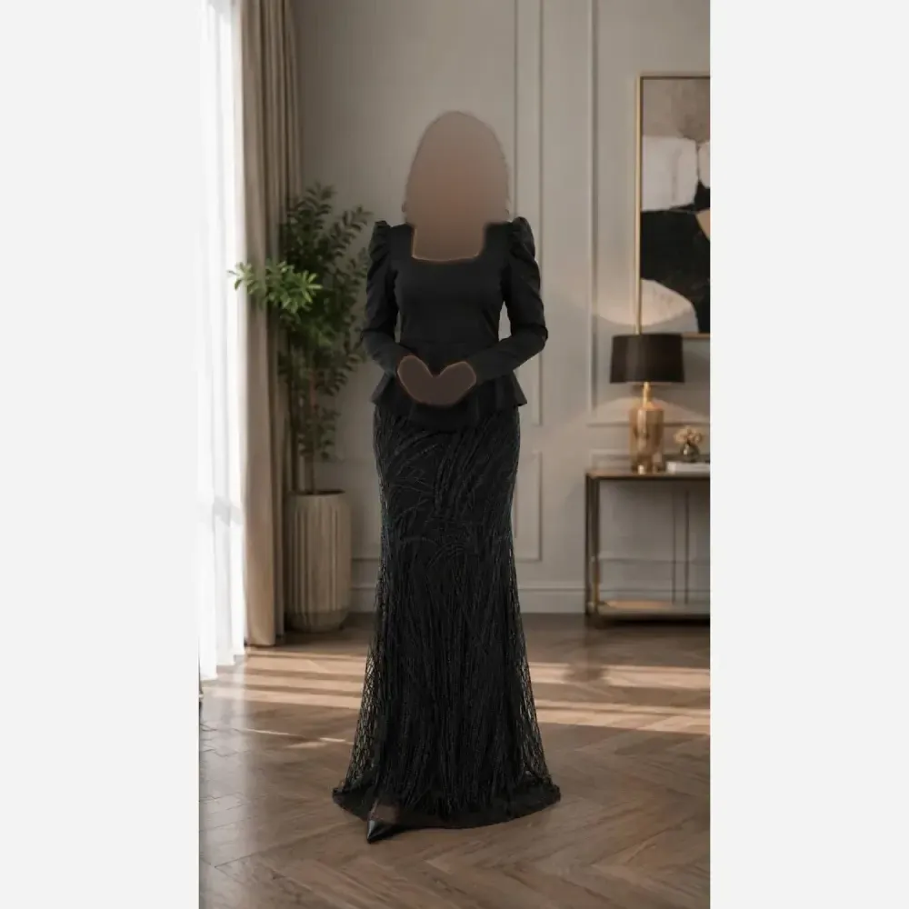 ماکسی مجلسی زنانه کرپ کش و حریر شاین قد 155