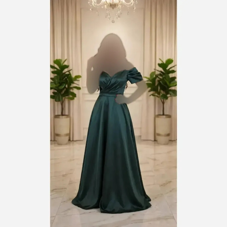 پیراهن مجلسی زنانه ساتن آمریکایی قد 165 سایز 38 تا 48