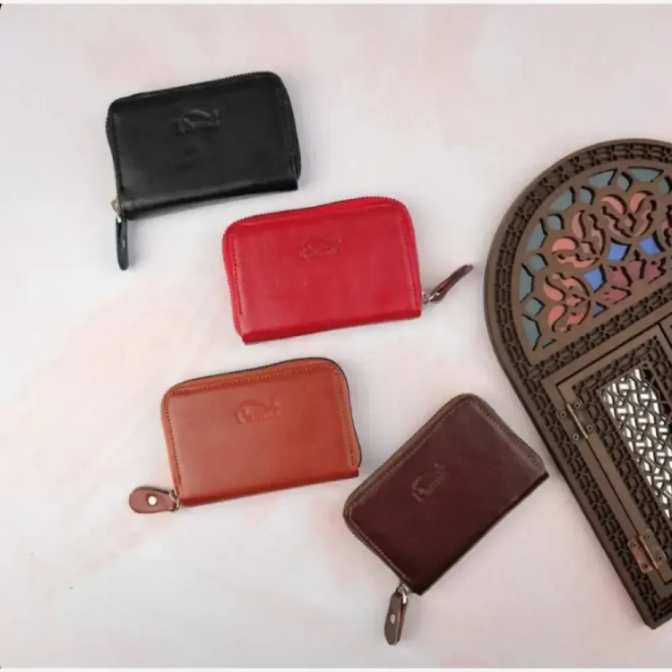 جاکارتی مردانه چرم طبیعی دور زیپ آکاردئونی