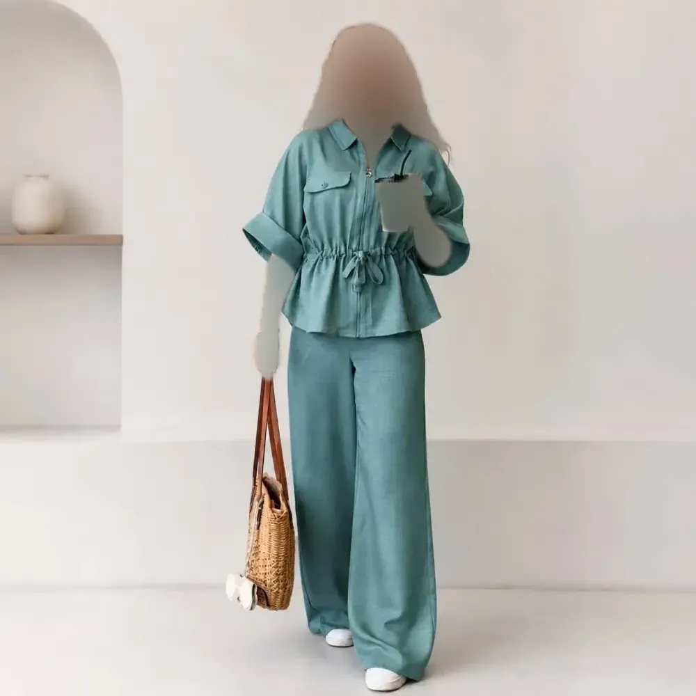ست دو تیکه زنانه طرح طناز جنس صوفیا