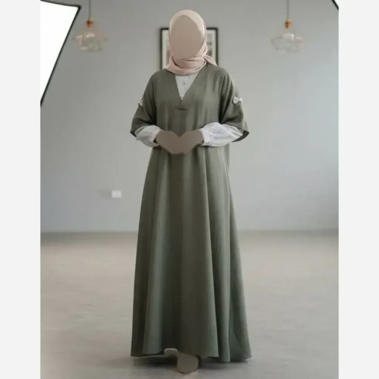 ستات طرح ستایش جنس شانتون و لینن قد 140 سایز بزرگ
