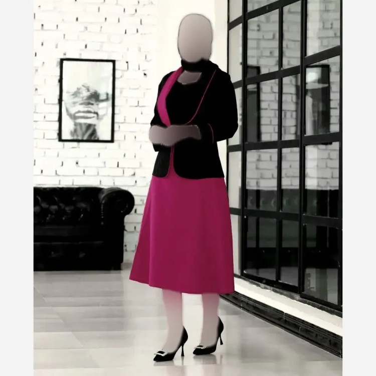 ست کت و دامن مازراتی درجه یک فری سایز 38 تا 46