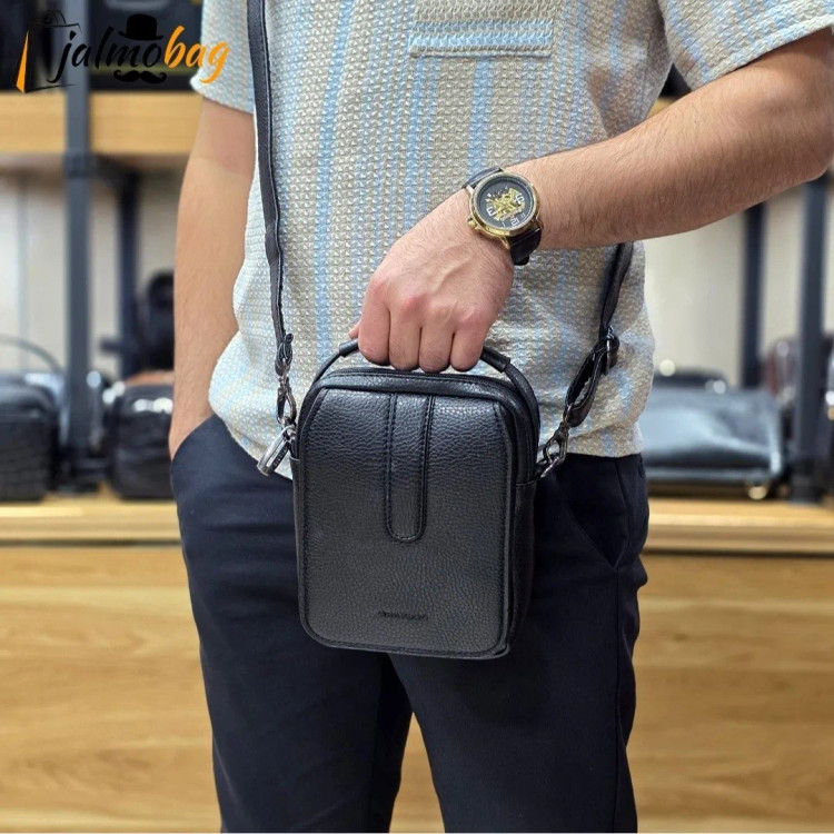 کیف دوشی دستی کوچک چرم صنعتی ضد خش کد 2202