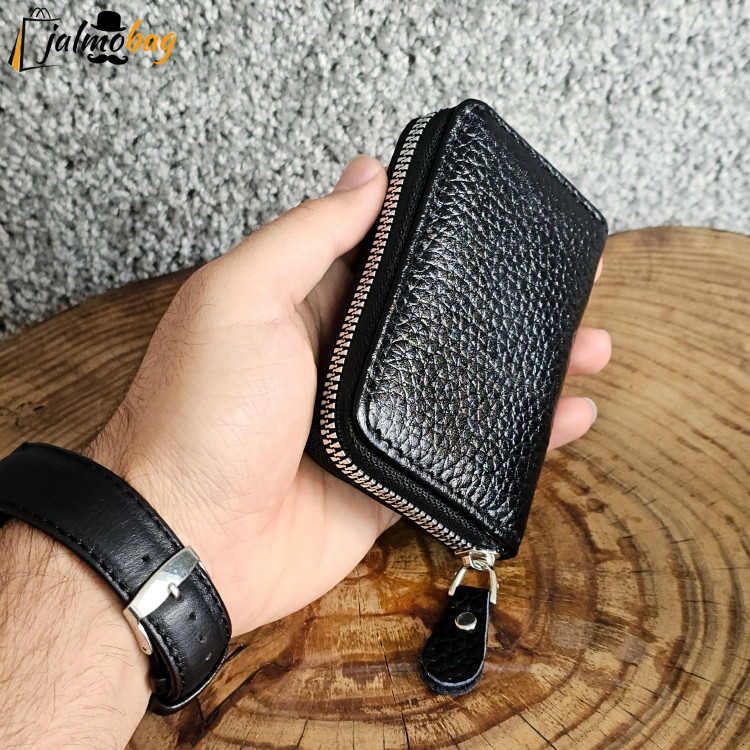 جاکارتی زیپدار چرم اصل گاوی مناسب آقایان و خانمها