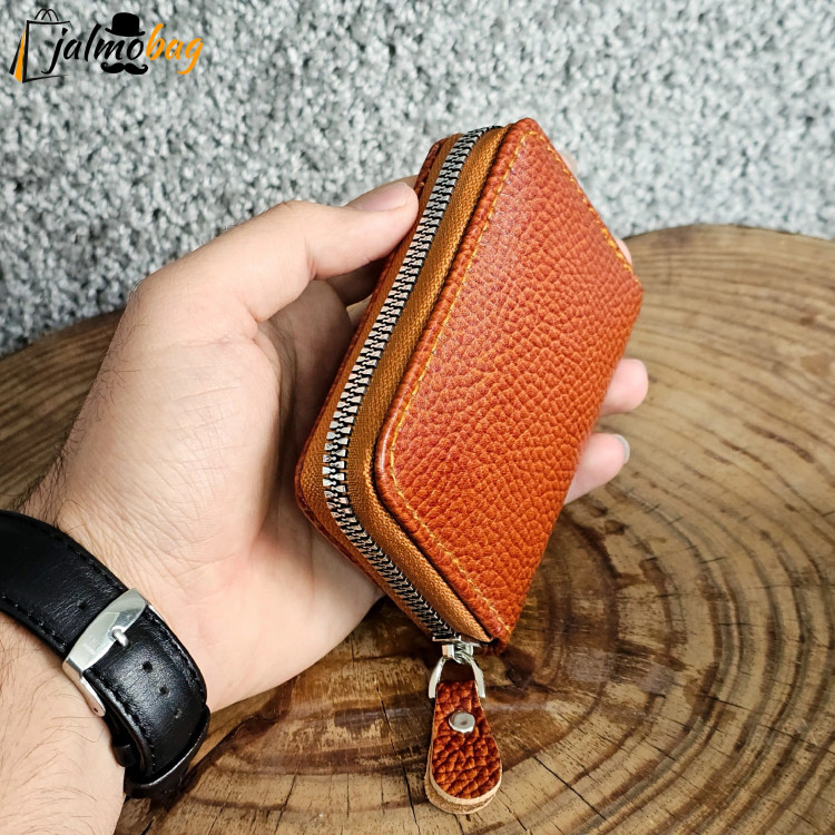 جاکارتی زیپدار چرم اصل گاوی مناسب آقایان و خانمها