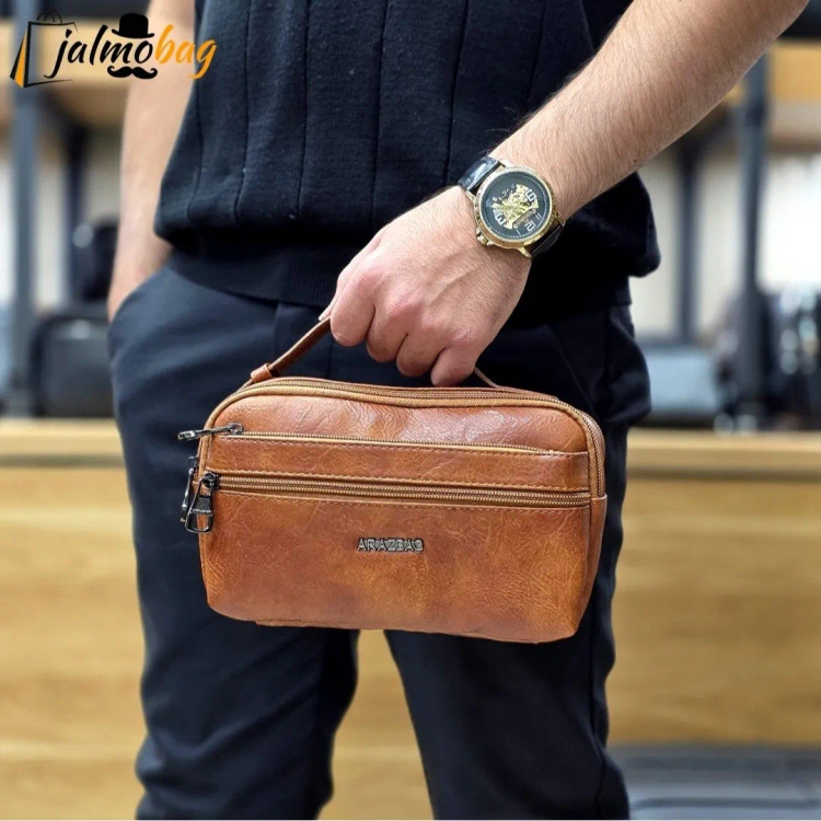 کیف دستی مردانه شوزبگ چرم سوگو خارجی ضد خش