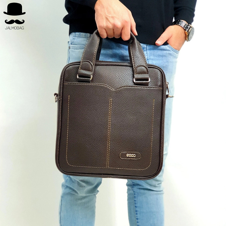 کیف اداری لپتاپی چرمی ایستاده دوشی و دستی با جای لپتاپ و ضربه گیر