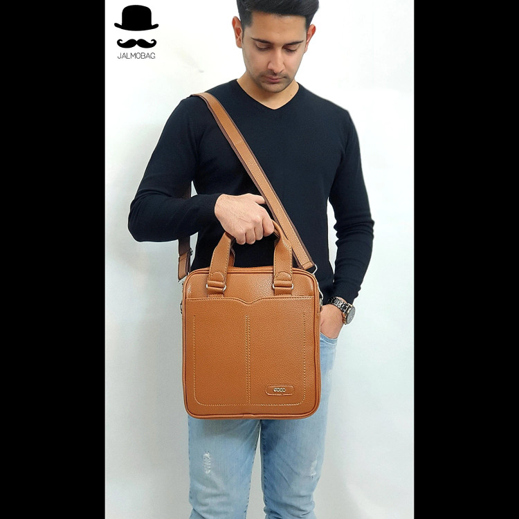 کیف اداری لپتاپی چرمی ایستاده دوشی و دستی با جای لپتاپ و ضربه گیر