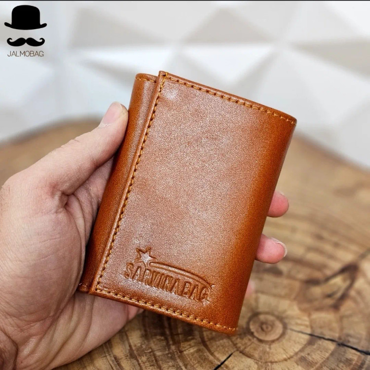 کیف پول جیبی و جاکارتی چرم طبیعی اصل مردانه کوچک