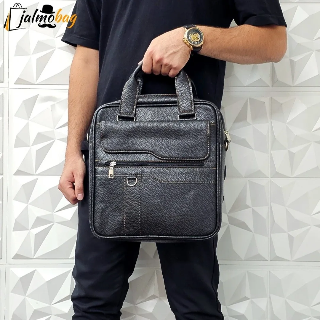 کیف اداری لپتاپی چرمی دستی و دوشی حلقه دار ایستاده