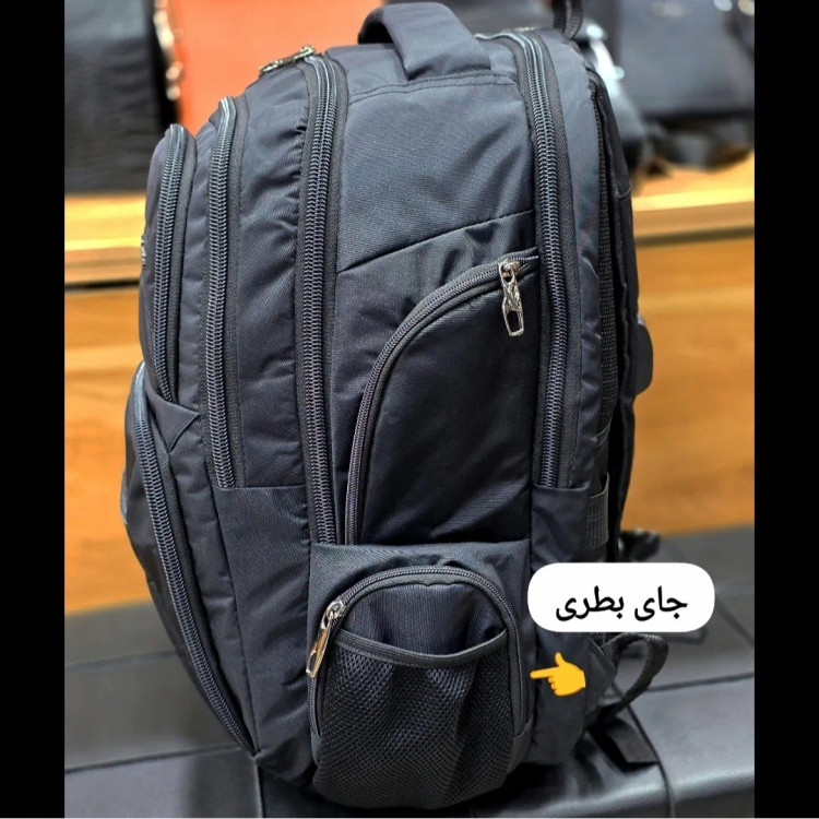 کوله پشتی دانشجویی و دبیرستانی اکولاک پارچه ریپس کرهای وارداتی ضد تعریق سه خونه دارای جای لپ تاپ