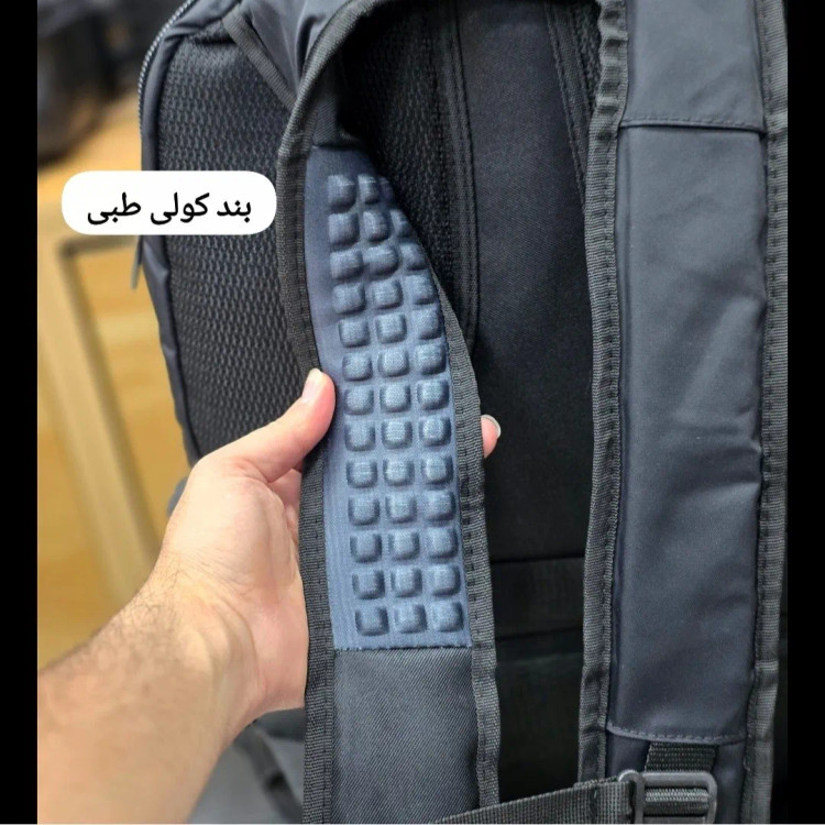 کوله پشتی دانشجویی و دبیرستانی اکولاک پارچه ریپس کرهای وارداتی ضد تعریق سه خونه دارای جای لپ تاپ
