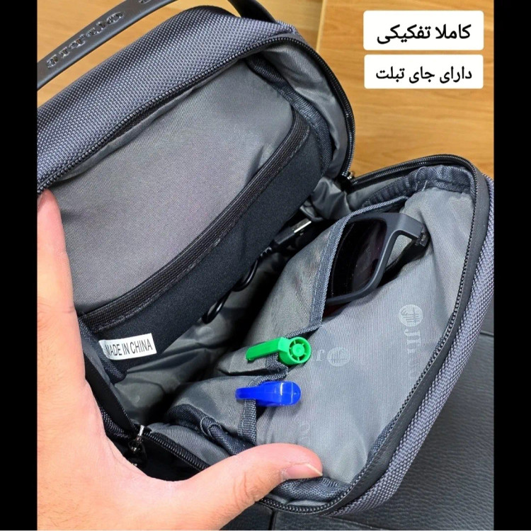 بادی بگ مردانه وارداتی برزنتی جیتو مدل JITUO ضدآب با پورت USB