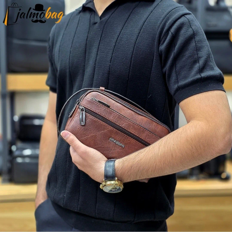 کیف دستی مردانه شوزبگ چرم سوگو خارجی ضد خش