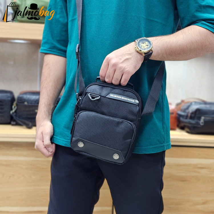 کیف دوشی دستی مردانه برزنتی اعلاء دو خانه ضخیم