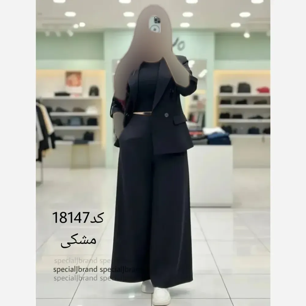 ست کت و دامن شلواری لینن سارا