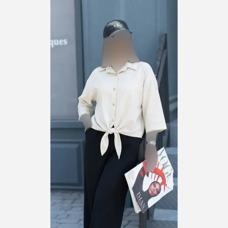 شومیز گره ای سوپر شانتون اعلا فری سایز زنانه