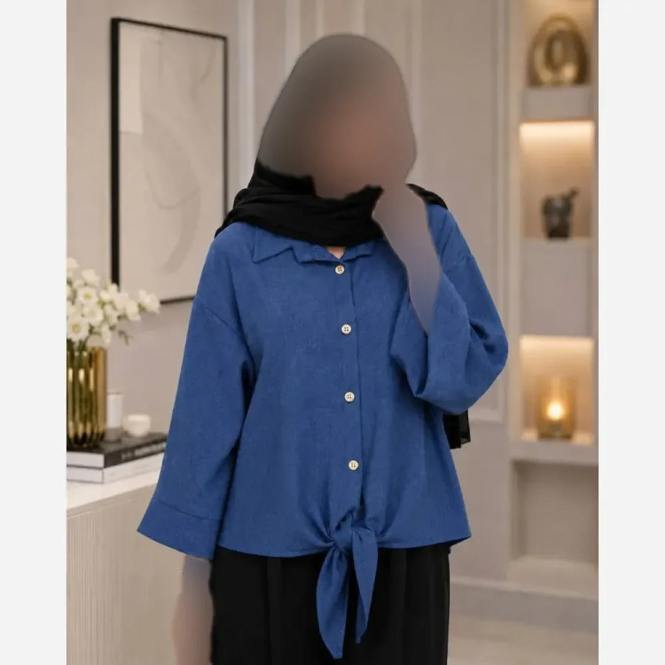 شومیز گره ای سوپر شانتون اعلا فری سایز زنانه