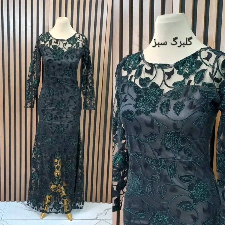 ماکسی زنانه فلوک مخمل شاین مدل هیلدا قد 160