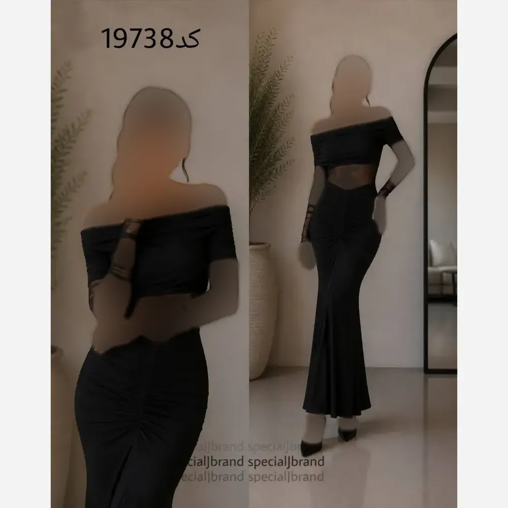 ماکسی مجلسی فریال جنس فلامنت و تور رنگ مشکی و سفید