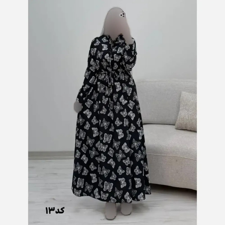 پیراهن ساحلی الماس جنس کرپ بوگاتی فری سایز