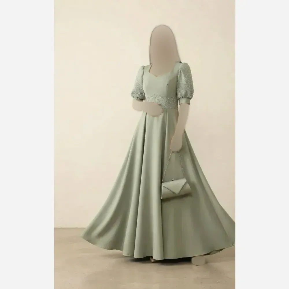 ماکسی مجلسی زنانه جنس کرپ مازراتی خرج کار نگین دار رنگبندی متنوع سایزبندی