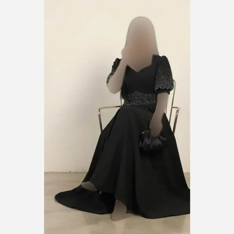 ماکسی مجلسی زنانه جنس کرپ مازراتی خرج کار نگین دار رنگبندی متنوع سایزبندی