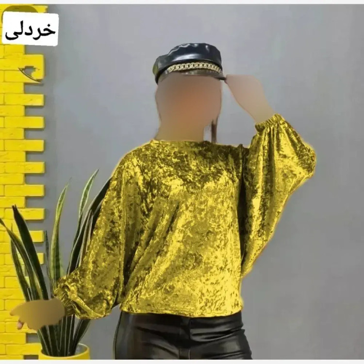 شومیز خفاشی مخمل فری سایز زنانه