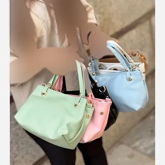 کیف مینی بگ چرمی زنانه مدل مینیمال سبز رنگ