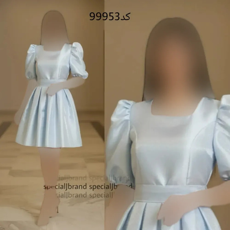 لباس مجلسی عروسکی سیتا جنس تافته آستردار با کمربند