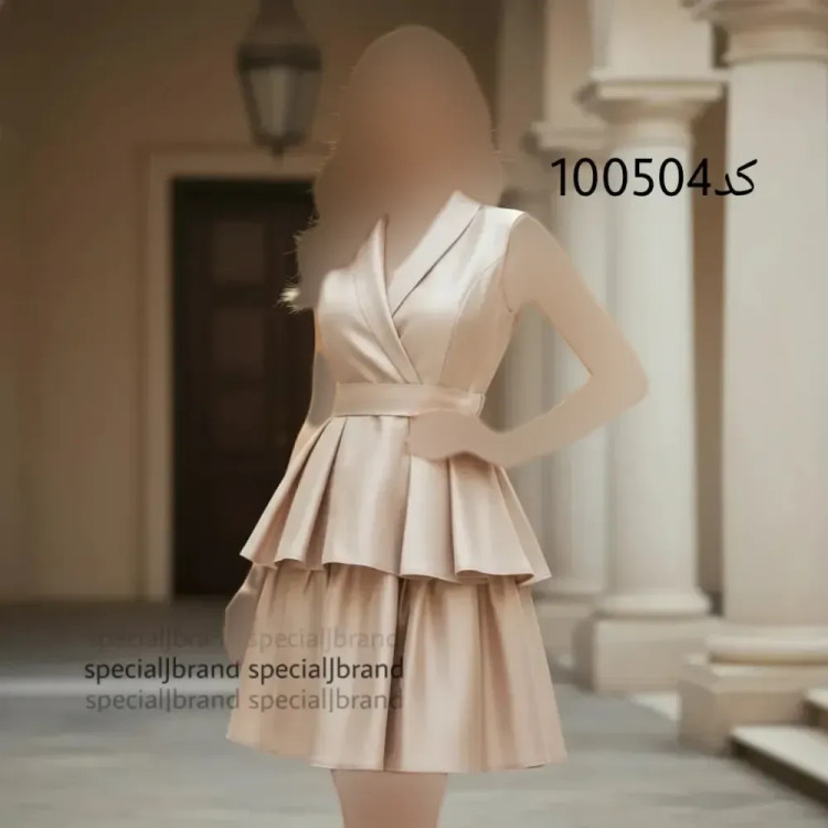 لباس مجلسی عروسکی سیتا کتی جنس تافته آستر دار با کمربند