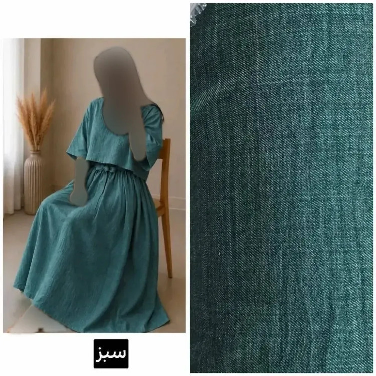 شنل سارافون آنا جنس شانتون کتان گرم بالا سایز 38 تا 46 رنگ بندی متنوع