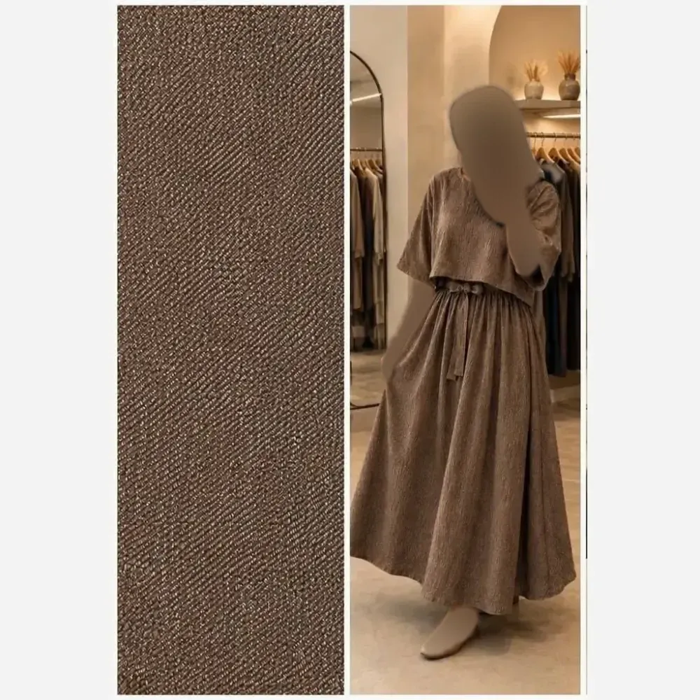 شنل سارافون آنا جنس شانتون کتان گرم بالا سایز 38 تا 46 رنگ بندی متنوع