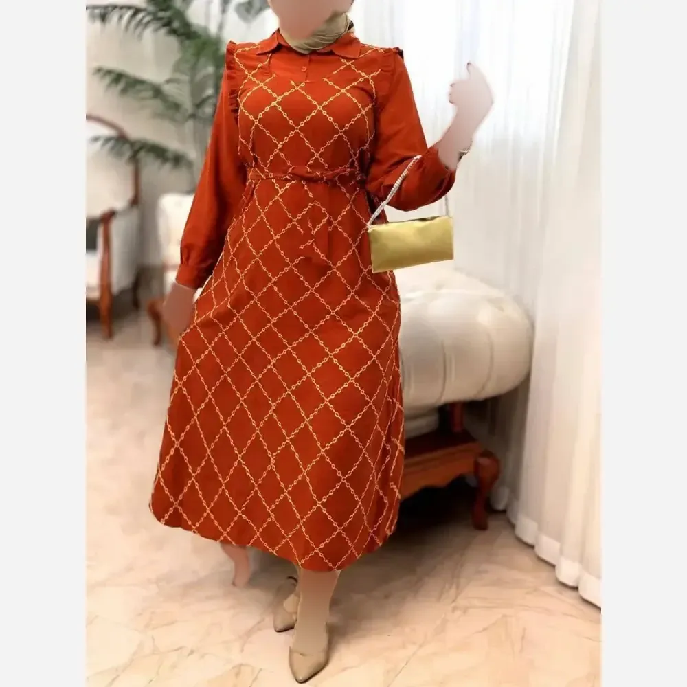 پیراهن بلند زنانه ماهرو جنس اسکادا گرم بالا فری سایز