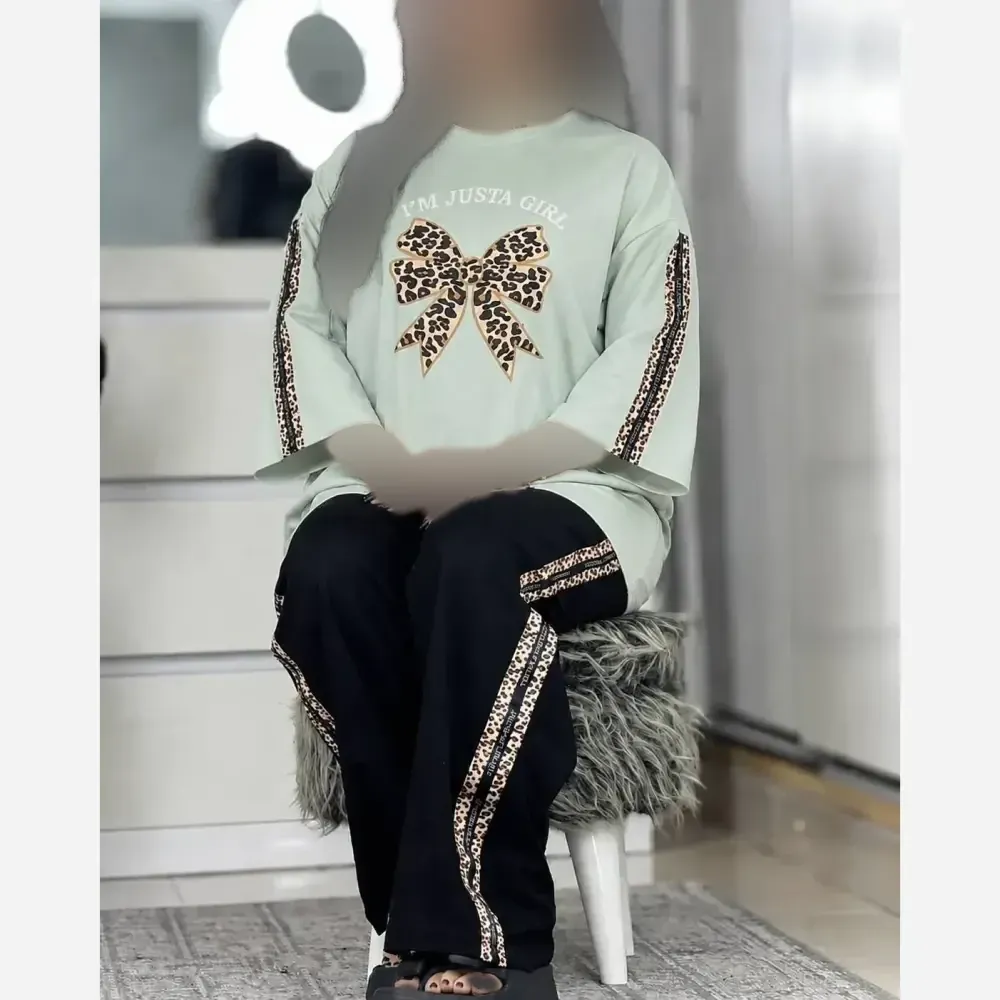 ست بلوز شلوار زنانه ویکتوریا پنبه گلکسی سایز 38 تا 48