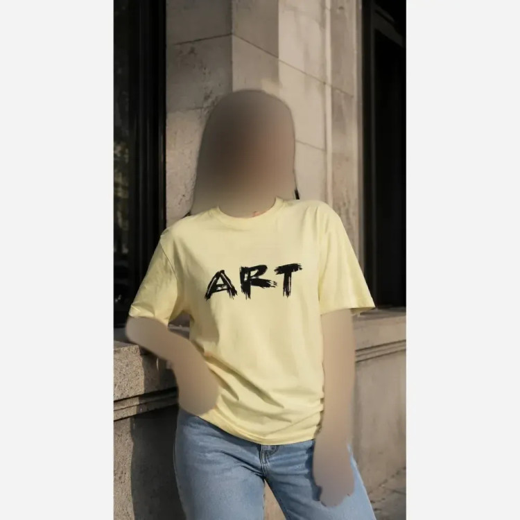 تیشرت باکسی پنبه 100٪ طرح ART فری سایز