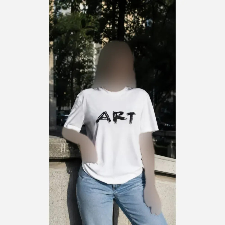 تیشرت باکسی پنبه 100٪ طرح ART فری سایز