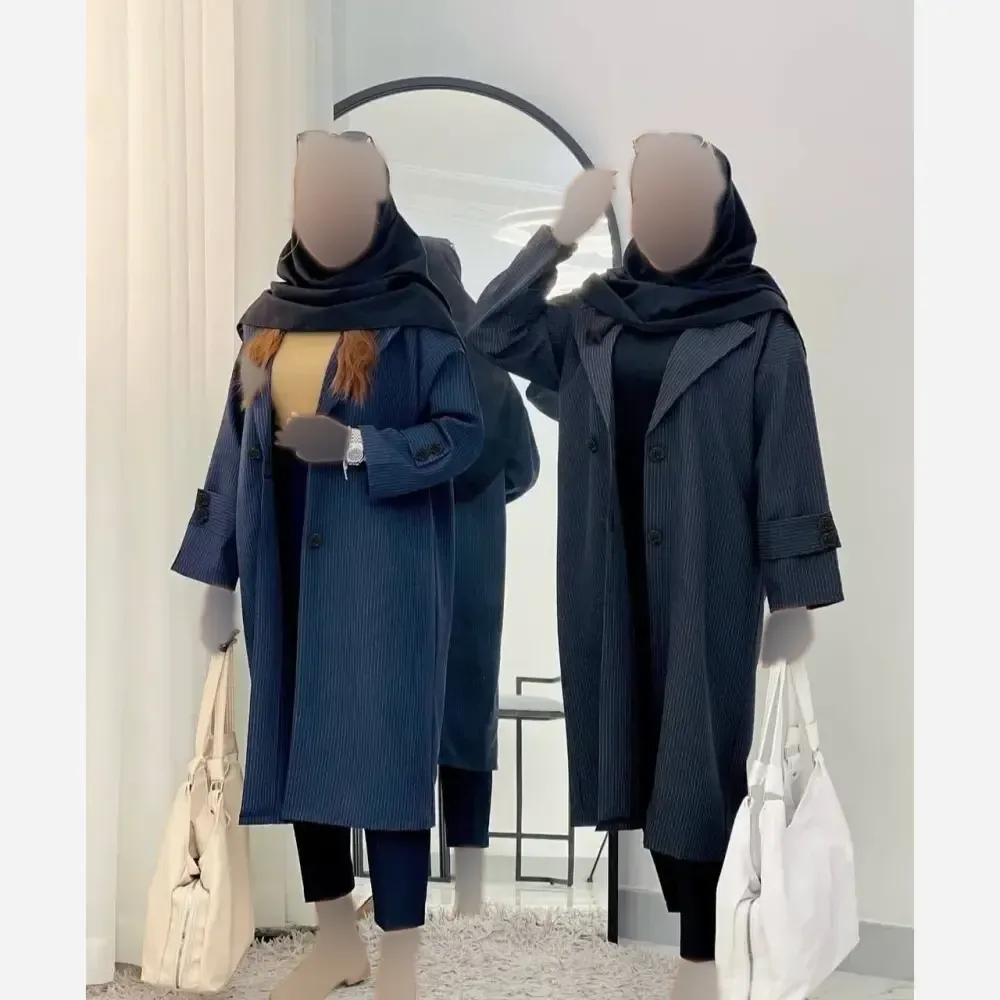 مانتو کیارا سوپر دیپلمات درجه یک مشکی سرمه ای طوسی سایز 1 و 2