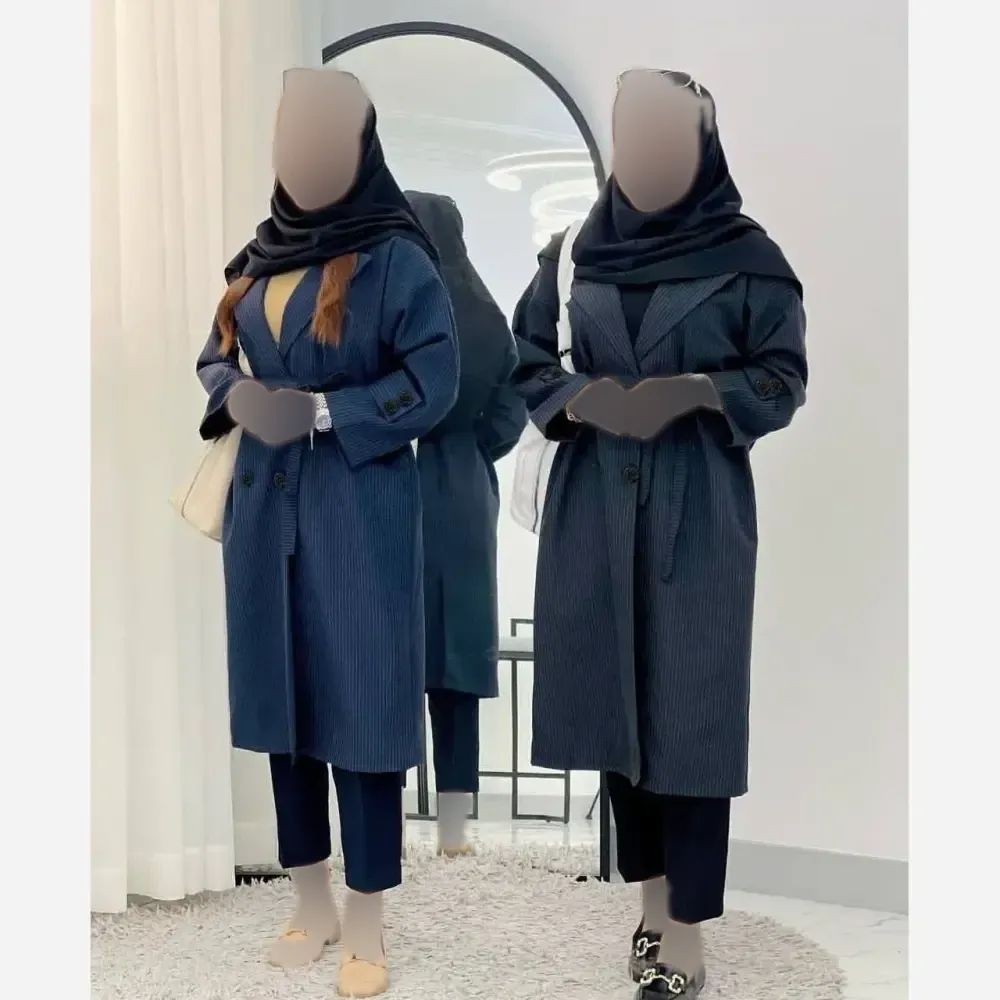 مانتو کیارا سوپر دیپلمات درجه یک مشکی سرمه ای طوسی سایز 1 و 2
