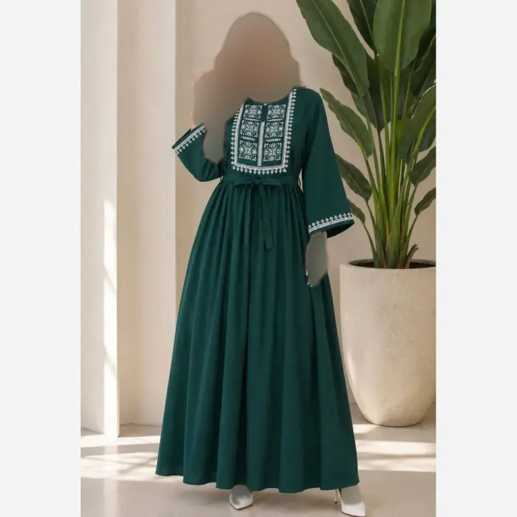 ساحلی نخی وارداتی اعلاء فری سایز تا 48 بند قابل تنظیم یقه و آستین چاپ دار مناسب استایل 4 فصل