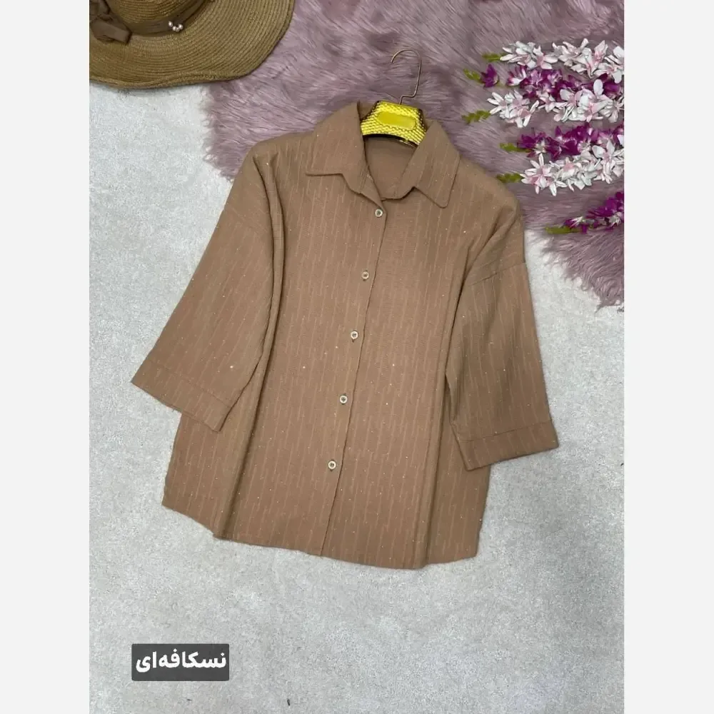 شومیز نگینی جواهر کراش ایوا درجه یک فری سایز