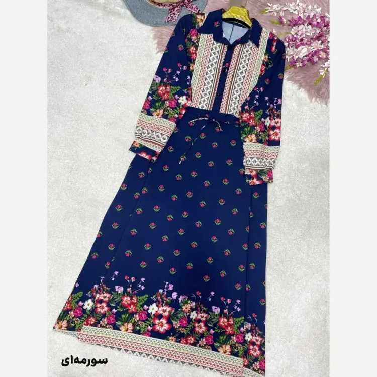 پیراهن ساحلی لاله فلور نخ درجه یک فری سایز 38 تا 46 سورمه ای مشکی قرمز مشکی صورتی