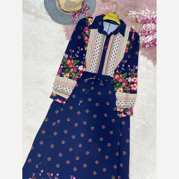 پیراهن ساحلی لاله فلور نخ درجه یک فری سایز 38 تا 46 سورمه ای مشکی قرمز مشکی صورتی