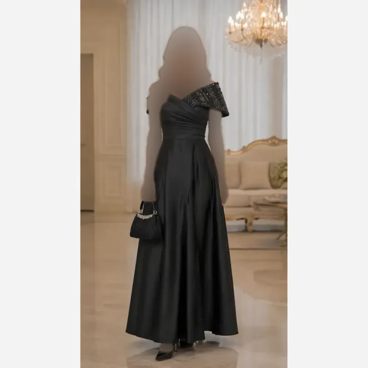 پیراهن ماکسی مجلسی زنانه ساتن بارانیا