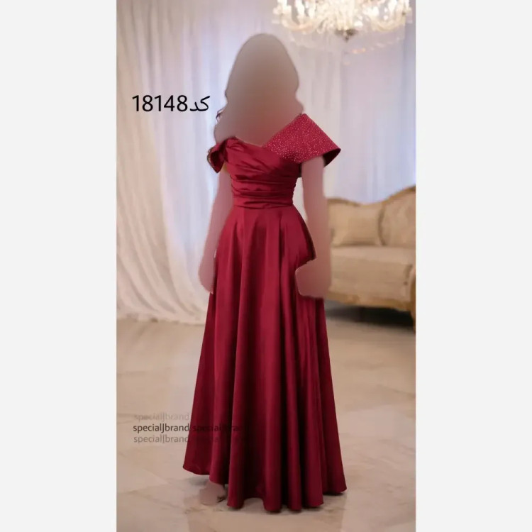 پیراهن ماکسی مجلسی زنانه ساتن بارانیا